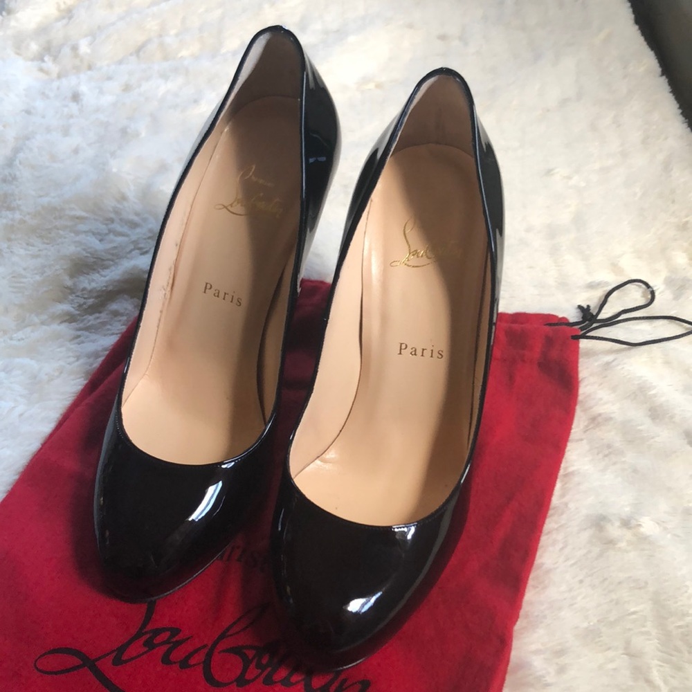 Christian Louboutin Patent Leather Wedge Heels